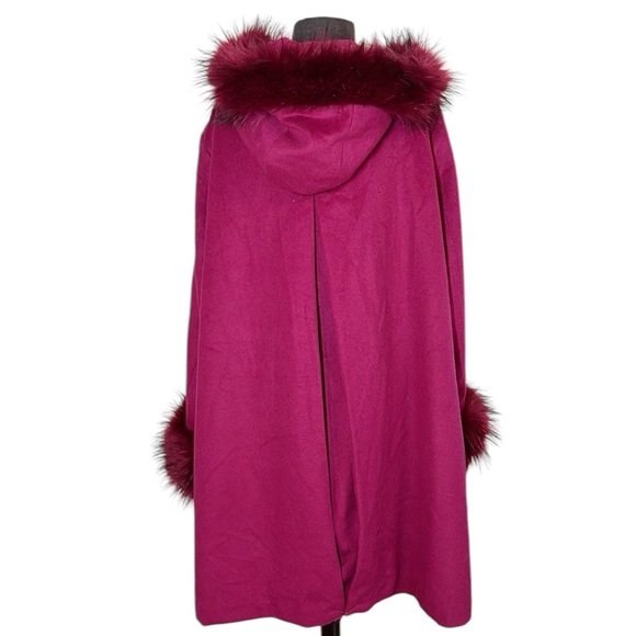 Jessica London Jacket Faux Fur Wool - Picture 7 of 8